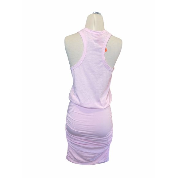 💕SUNDRY Frosty Light Pink Pastel Slub Knit Sleeveless Tank Day Dress XS Size 0💕 - Picture 5 of 7